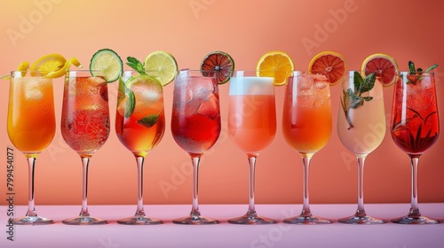 Group of Three Glasses Filled With Different Drinks
