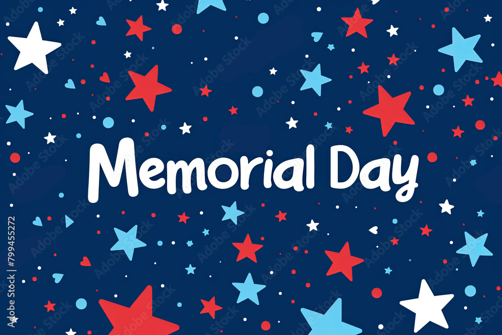 Memorial Day Celebration With Patriotic Theme on a Minimalist Background Memorial Day Celebration With Patriotic Theme on a Minimalist Background