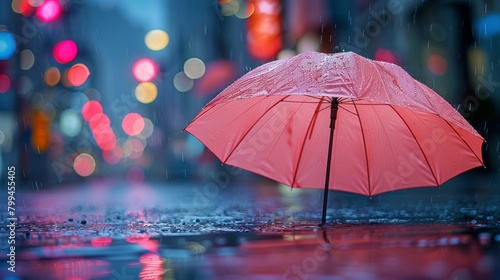 Wallpaper Mural Red Umbrella in Middle of Garden Torontodigital.ca