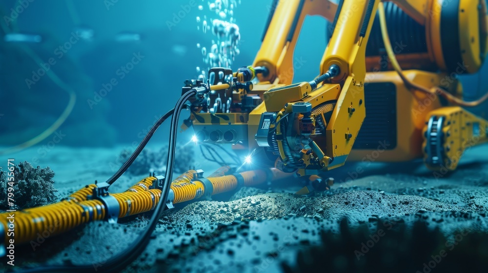 Seamless Subsea Connectivity CuttingEdge Robotics and AI Precision in Underwater Data Cable Installation