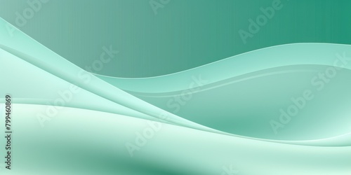 Mint green pastel tint gradient background with wavy lines blank empty pattern with copy space for product design or text copyspace mock-up template