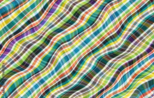Colorful wavy fabric pattern. Abstract background design.