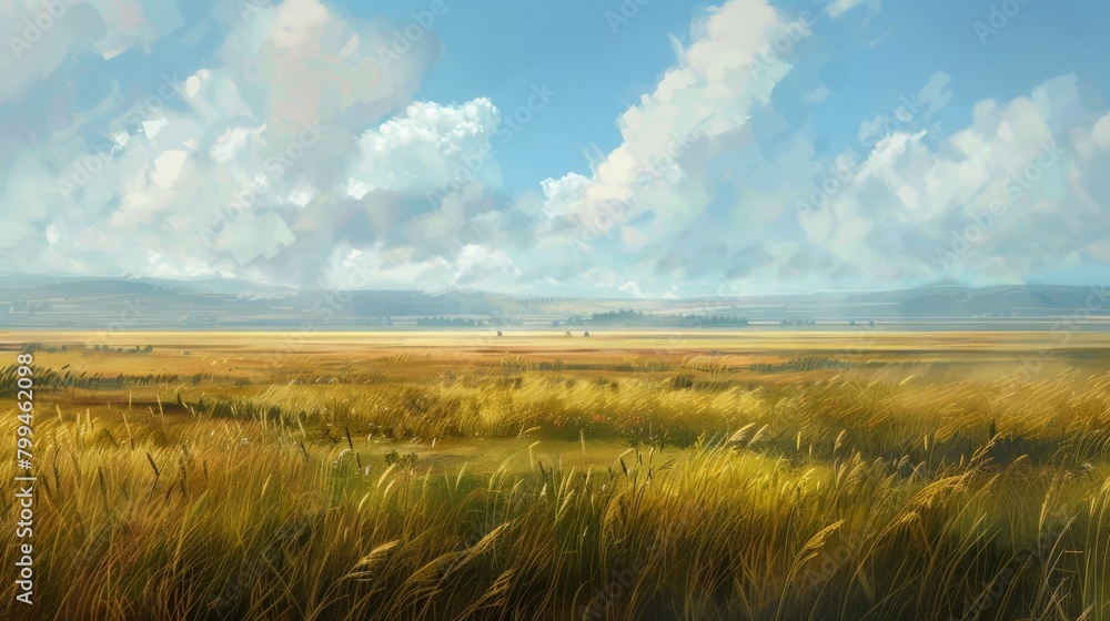 Field of grass under a sky Field of grass under a sky