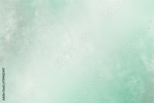 Mint green and white gradient noisy grain background texture painted surface wall blank empty pattern with copy space for product design 