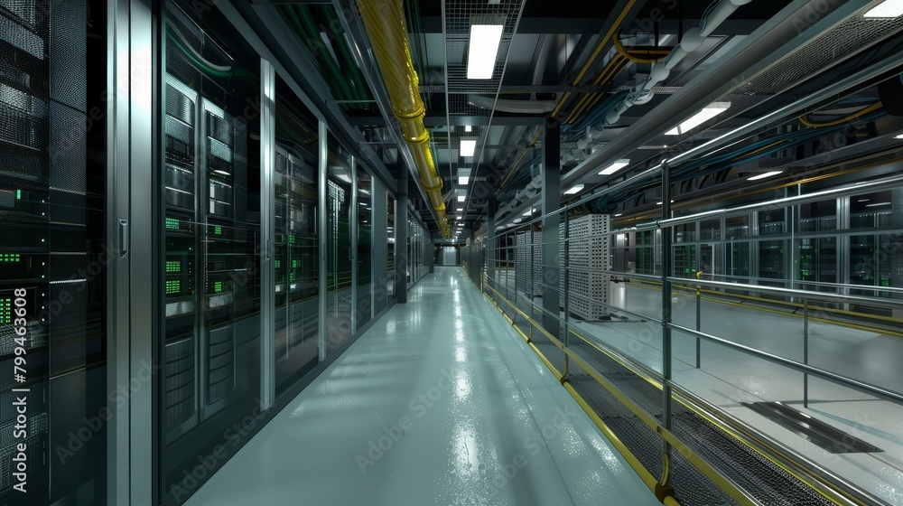 Fototapeta premium Immersive AIPowered Data Processing Explore the Virtual Reality World of Tech Innovation