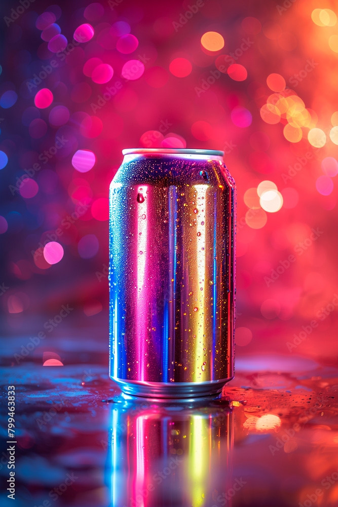 Vibrant and neon blank aluminium beverage can Vibrant and neon blank aluminium beverage can