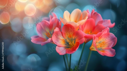 Bunch of Flowers in Vase Close Up