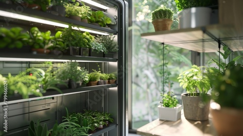 Revolutionary AIEnhanced Vertical Farming A Futuristic Oasis of Lush Herbs and Sustainable Innovation