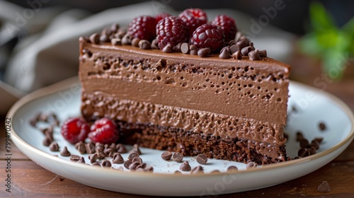 Decadent Chocolate Cake With Fresh Berries