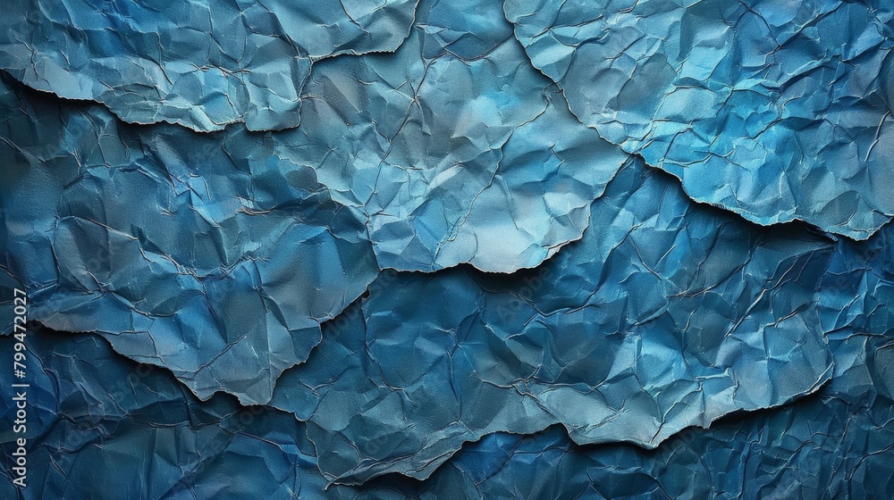 Fototapeta premium Close Up of Blue Wall With Pattern