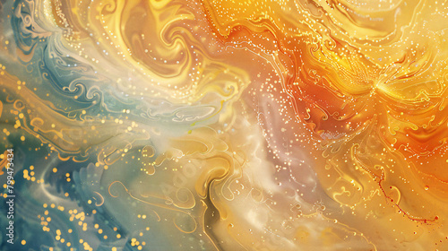 Radiant Gold: A Dazzling Symphony of Abstract Art and Shimmering Hues