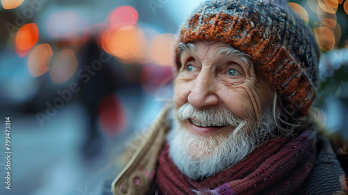 Heartwarming kindness: someone receives help, face lights up with gratitude, experiencing uplifting human connection.