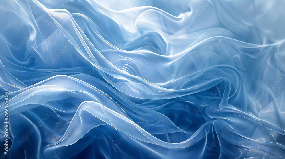 Serene Abstraction: A Symphony of Blue Waves and Intricacies Serene Abstraction: A Symphony of Blue Waves and Intricacies