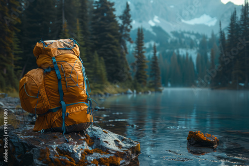 Engage in outdoor activities such as hiking, camping, or fishing to connect with nature and enjoy the great outdoors. Concept of outdoor recreation. Generative Ai.