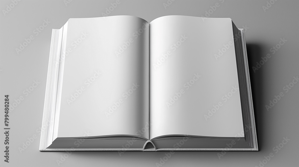 book mockup, a hardcover blank mock-up book laid open isolated on a white backdrop, open to the middle, allowing a view of the spine and the curvature of the pages book mockup, a hardcover blank mock-up book laid open isolated on a white backdrop, open to the middle, allowing a view of the spine and the curvature of the pages