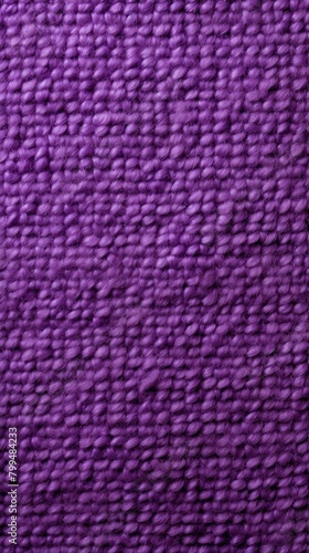 Purple close-up of monochrome carpet texture background from above. Texture tight weave carpet blank empty pattern with copy space for product 