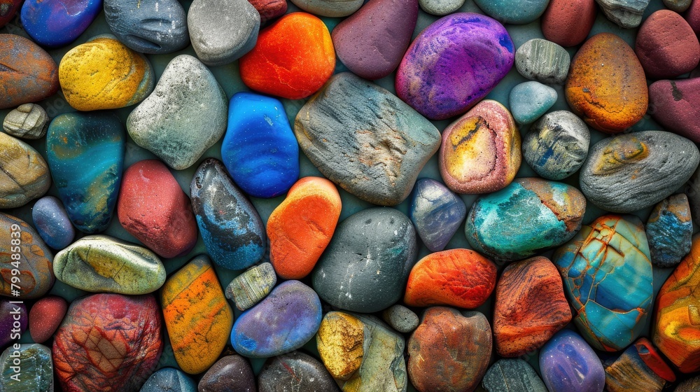 Background with a texture of colorful stones Background with a texture of colorful stones