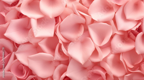 Delicate Pink Rose Petals, Romantic Floral Background with Soft Texture