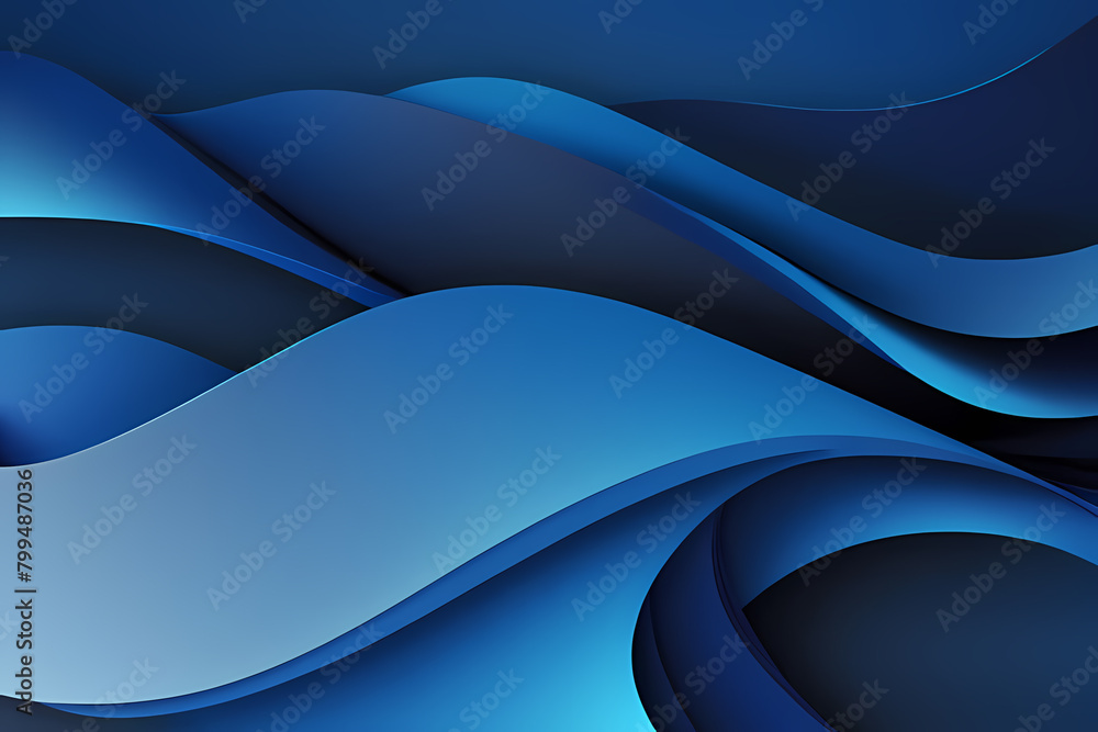 Abstract blue wavy lines flowing smooth curve gold gradient color in concept of luxury, technology, modern. Abstract blue wavy lines flowing smooth curve gold gradient color in concept of luxury, technology, modern.