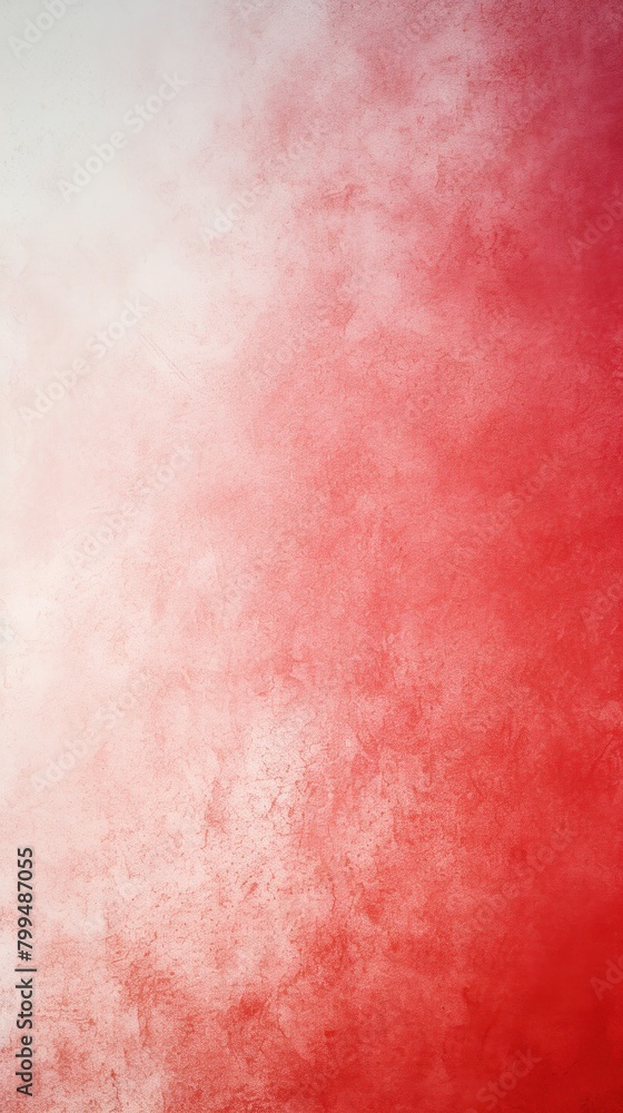 Red and white gradient noisy grain background texture painted surface wall blank empty pattern with copy space for product design or text 