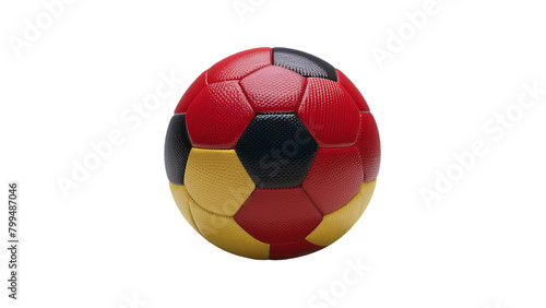 Soccer ball in the colors of the German flag. isolated on transparent background  PNG  cut out  clipart  European Championship 2024