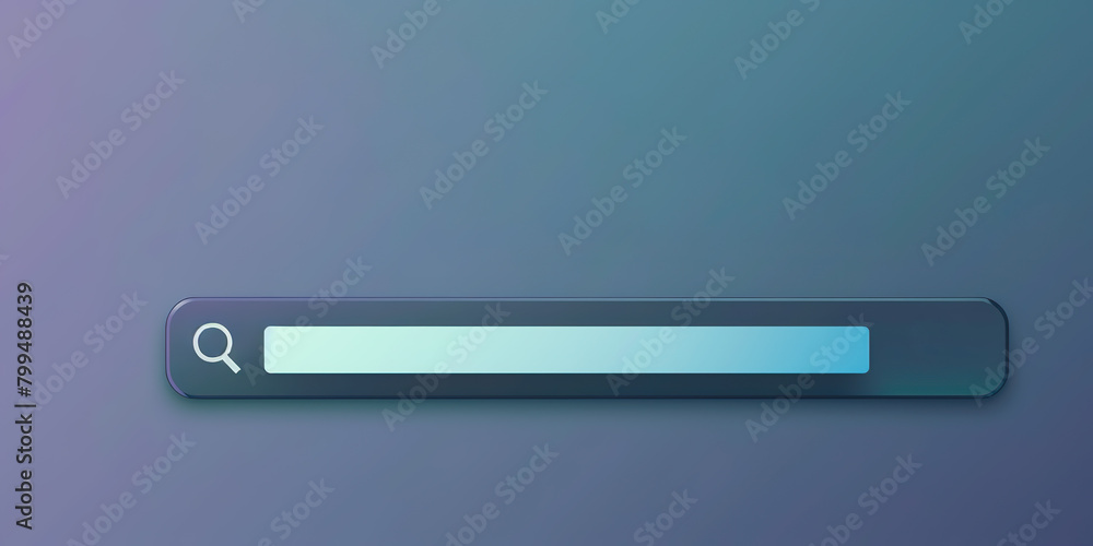 Web search bar illustration, isolated on blue gradient background Web search bar illustration, isolated on blue gradient background