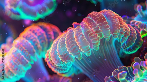 Vibrant Euphyllia Coral Garden Underwater Seascape photo