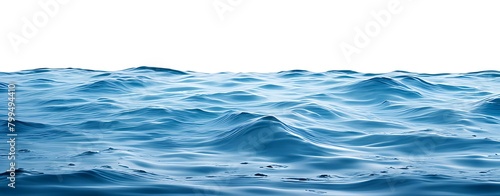  Sea water surface isolated on white background, cut out 