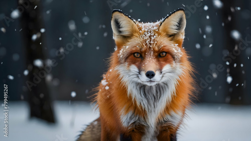 red fox in snow © Imdad