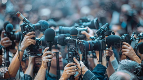 background of press broadcast photo