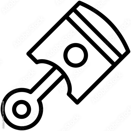 piston line icon