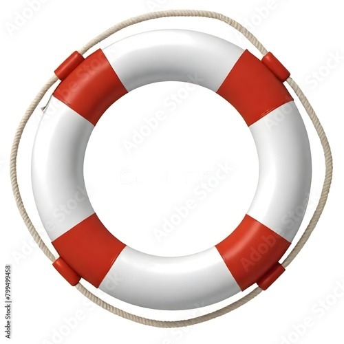 A life preserver with a rope attached