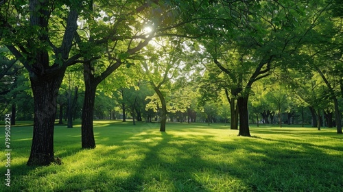 The lovely green trees dazzle with beauty