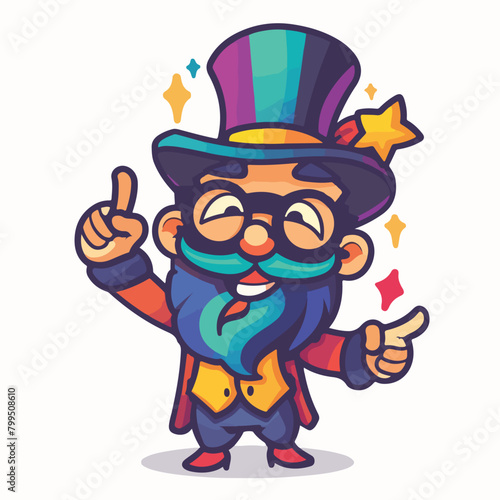 funny cartoon illusionist