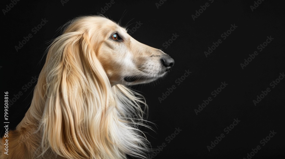 custom made wallpaper toronto digitalA golden dog's silhouette profile with the face artistically blurred against a black backdrop, creating an air of mystery