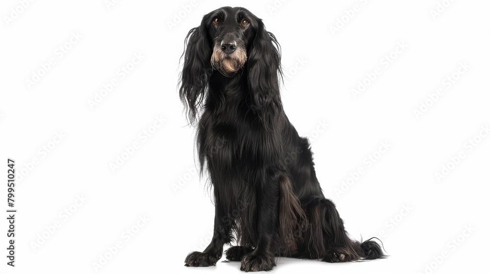 A majestic black dog sits gracefully with a glossy coat and a gentle expression that showcases its endearing personality A majestic black dog sits gracefully with a glossy coat and a gentle expression that showcases its endearing personality