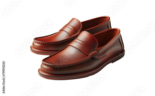 leather shoes on transparent background 