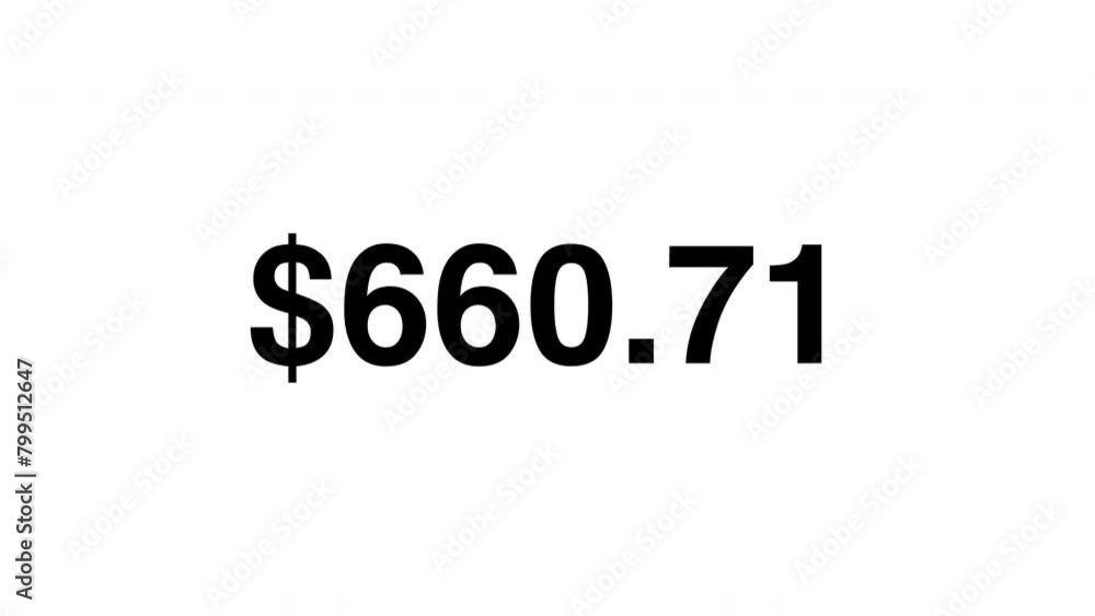 Dollar amount black number increase motion graphics 1 to 1200 animation Dollar amount black number increase motion graphics 1 to 1200 animation