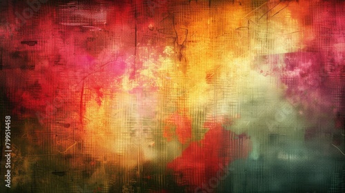 Abstract multicolored grunge background with a variety of color patterns and vintage elements