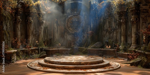 elaborate scene unfolds as a majestic fountain holds court in a whimsical setting, surrounded by cascading water and intricate details.