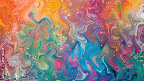 Liquid silk gradient with iridescent bursts of color © kwledge