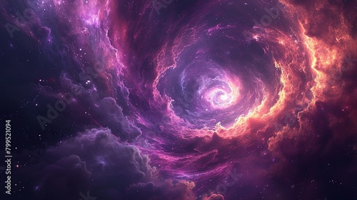 background illustration of outer space cosmic particle gas forming bright colors