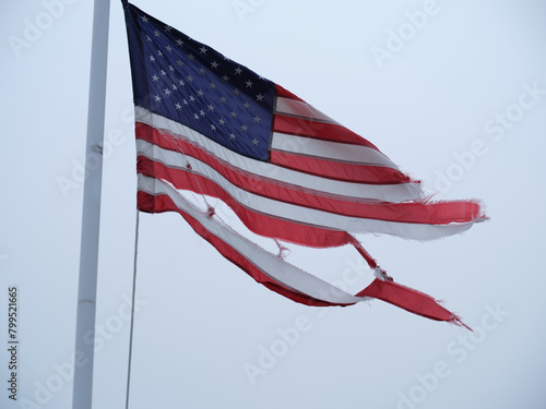 Ripped American Flag