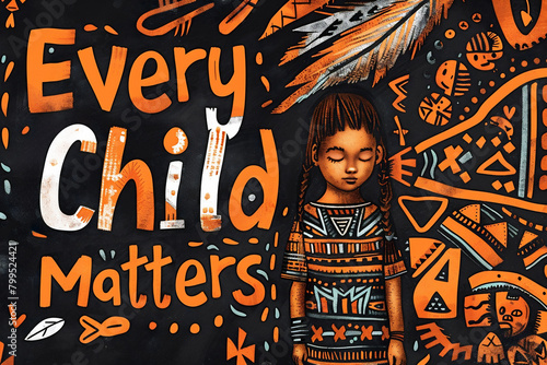 Every Child Matters. National Day of Truth and Reconciliation. September 30. Orange T-shirt Day. photo