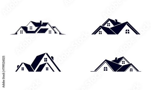 Set of house illustration design vector