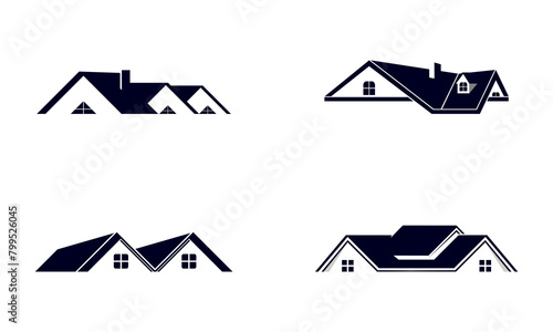 Set of house property illustration design vector