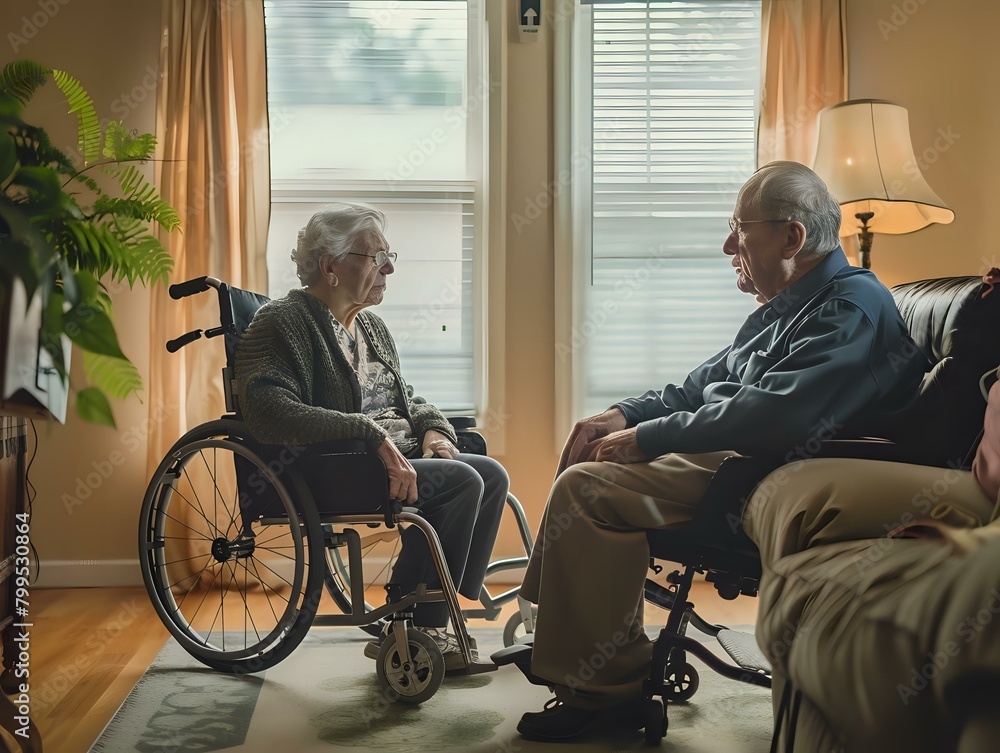 Caring Touch: Elderly Woman and Caregiver in Genuine, Caring Moment Caring Touch: Elderly Woman and Caregiver in Genuine, Caring Moment