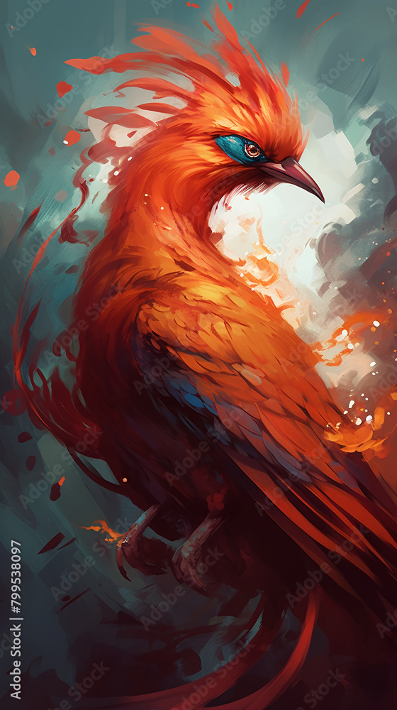 Fototapeta premium Phoenix bird illustrated