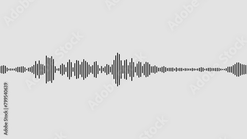 sound wave or audio wavefrom isolated on white background. Abstract White on black sound waves background.
sound wave from isolated on white background black line on white audio visualization effect photo