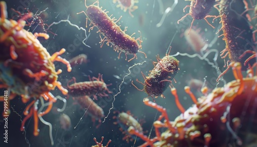 Unraveling Nature's Tiniest Architects Bacteria and Viruses Up Close © GOLVR